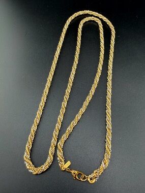 Monet fashion Gold and silver rope chain necklace 26”